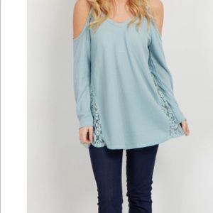 Pink Blush Cold Shoulder Top